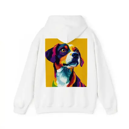 Beagle Dog Colorful Pop Art Yellow Background