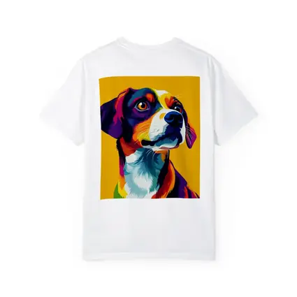 Beagle Dog Colorful Pop Art Yellow Background