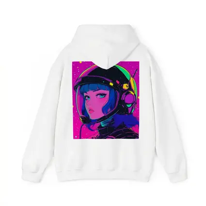 Anime Girl Astronaut Neon Pink Space