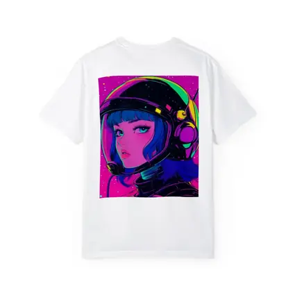 Anime Girl Astronaut Neon Pink Space