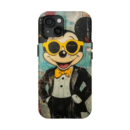 Mickey Mouse Tuxedo Pop Art Grunge Style