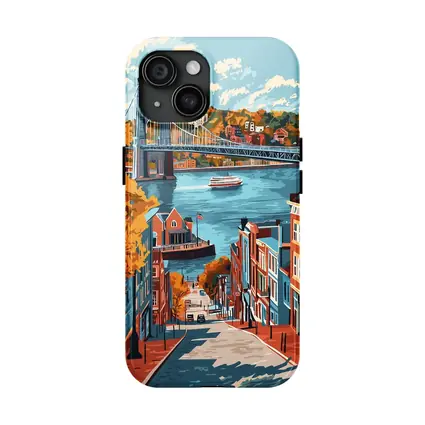Cincinnati Ohio River Bridge Autumn Street