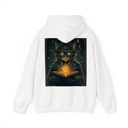 Black Cat Wizard Tarot Dark Fantasy Art