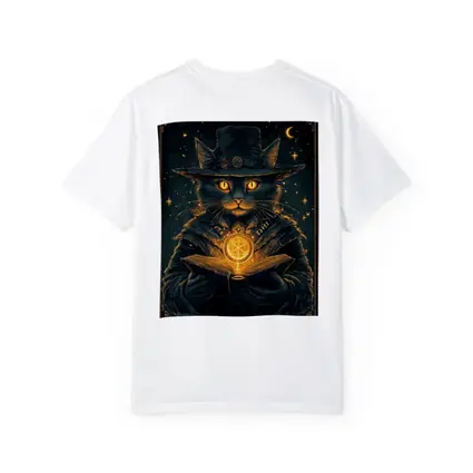 Black Cat Wizard Tarot Dark Fantasy Art