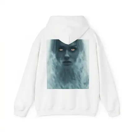 Ghostly Woman Glowing Eyes Misty Fantasy