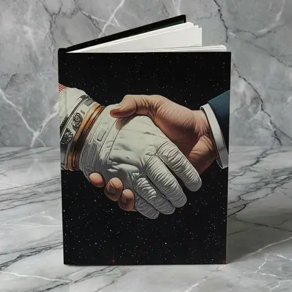 Astronaut Handshake Business Suit Deep Space