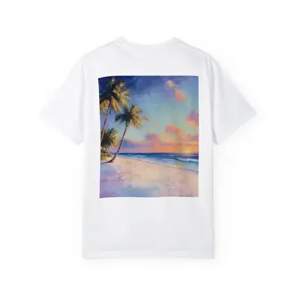 Tropical Beach Sunset Oil Painting Art