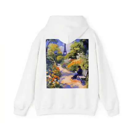 Impressionist Paris Garden Eiffel Tower Painting