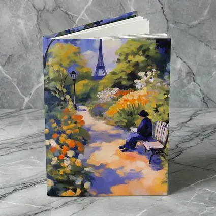Impressionist Paris Garden Eiffel Tower Painting