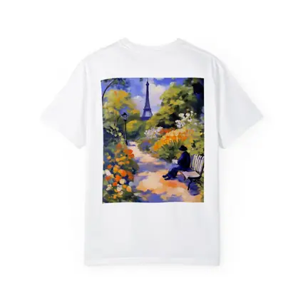 Impressionist Paris Garden Eiffel Tower Painting
