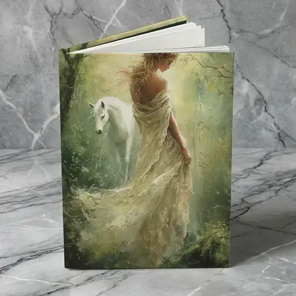 Forest Goddess White Horse Mystical Fantasy Art