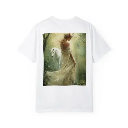 Forest Goddess White Horse Mystical Fantasy Art