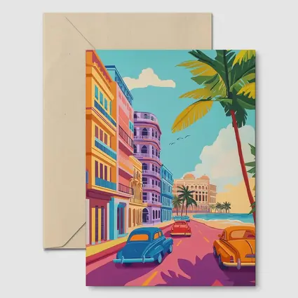 Havana Cuba Street Classic Cars Colorful