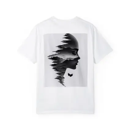 Woman Face Double Exposure Mountain Landscape