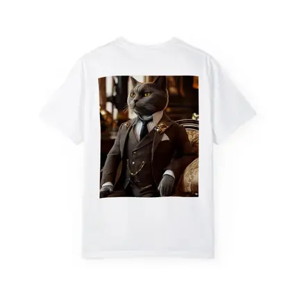 Gray Cat Gentleman Suit Luxury Interior
