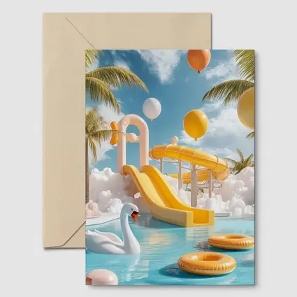 Tropical Water Park Pool Summer Fun