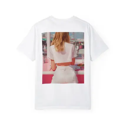 Blonde Woman Pink Diner Summer Pop Art