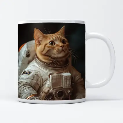 Orange Tabby Cat Astronaut Space Suit