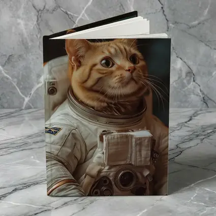 Orange Tabby Cat Astronaut Space Suit