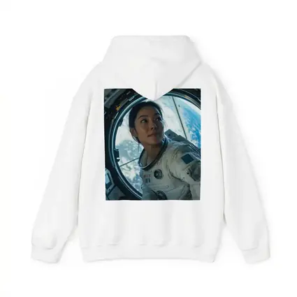 Female Astronaut Looking Through Space Station Window