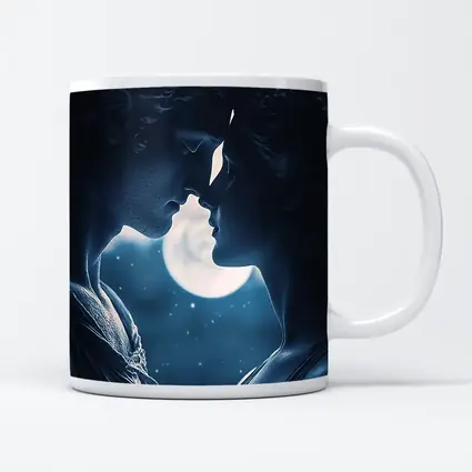 Greek Marble Statues Kissing Under Moon
