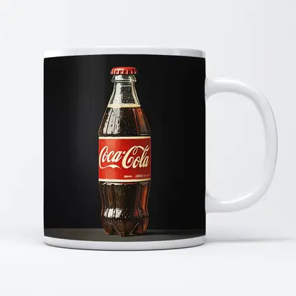 Coca Cola Glass Bottle Oil Painting Dark