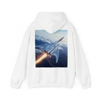Supersonic Jet Flying Above Mountain Clouds