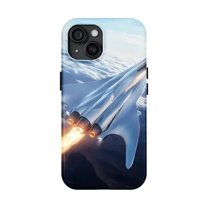 Supersonic Jet Flying Above Mountain Clouds