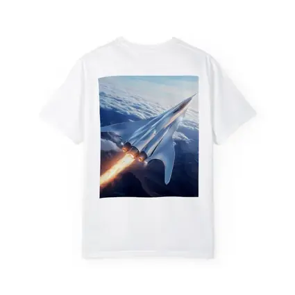 Supersonic Jet Flying Above Mountain Clouds