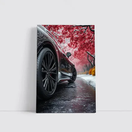 Bentley Continental GT Dark Road Winter Trees