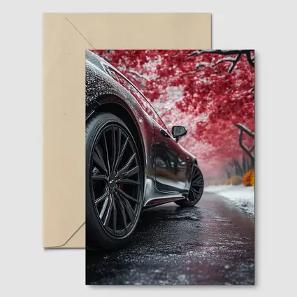 Bentley Continental GT Dark Road Winter Trees
