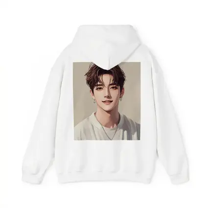 Korean Style Anime Boy Portrait Beige Background