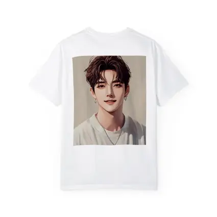 Korean Style Anime Boy Portrait Beige Background