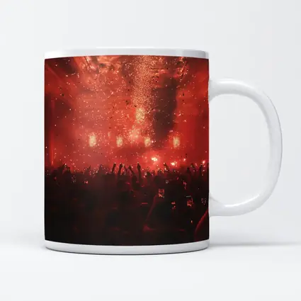 Red Concert Hall Crowd Confetti Celebration