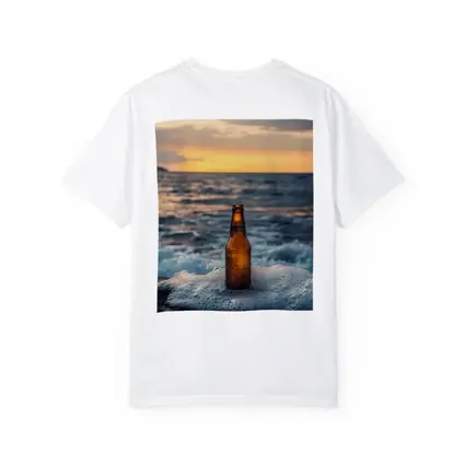 Cold Beer Bottle Ocean Sunset Waves