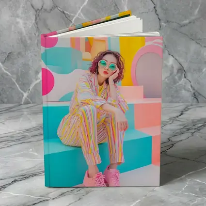 Pastel Fashion Girl Colorful Pop Art Background