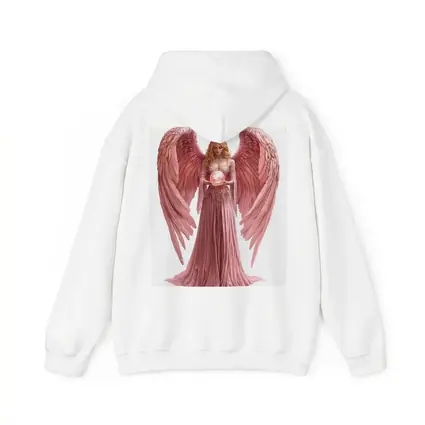 Pink Angel Woman Holding Glowing Orb