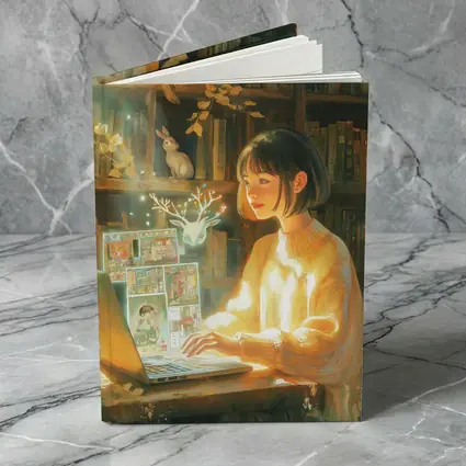 Anime Girl Reading Books Magical Forest