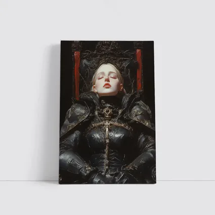 Dark Queen Armor Throne Fantasy Art