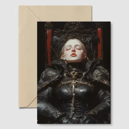 Dark Queen Armor Throne Fantasy Art