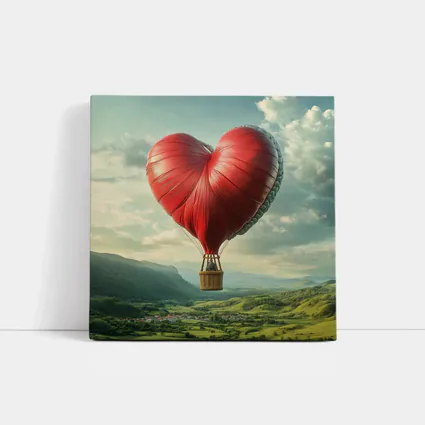 Heart Shaped Hot Air Balloon Green Valley