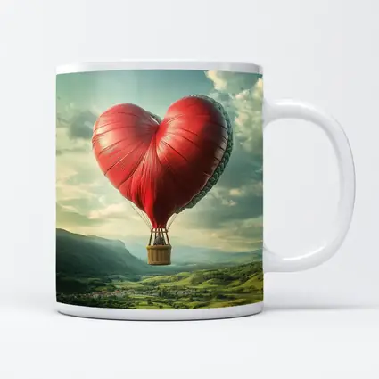 Heart Shaped Hot Air Balloon Green Valley
