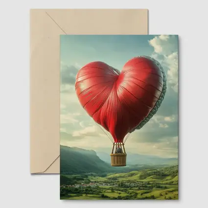 Heart Shaped Hot Air Balloon Green Valley