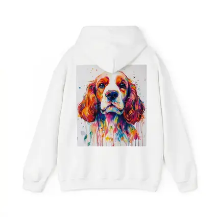 Colorful Cocker Spaniel Watercolor Paint Splash Art