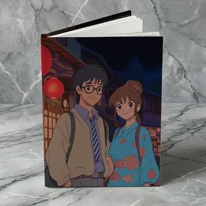 Anime Couple Night Street Red Lanterns