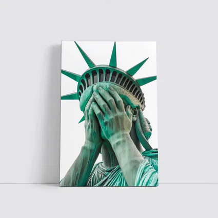 Statue of Liberty Facepalm Funny Political Art