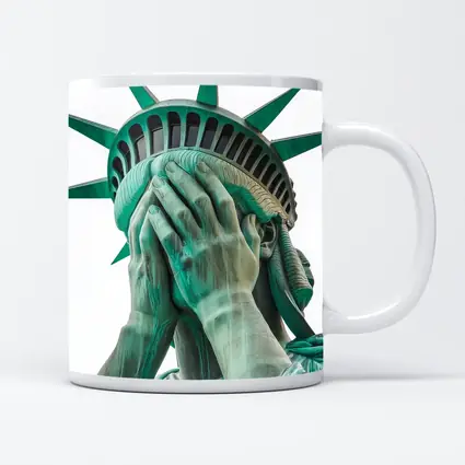 Statue of Liberty Facepalm Funny Political Art