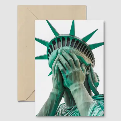 Statue of Liberty Facepalm Funny Political Art
