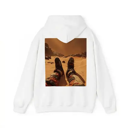 Astronaut Resting On Mars Desert Surface