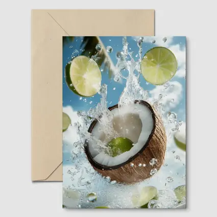 Coconut and Lime Water Splash Sky